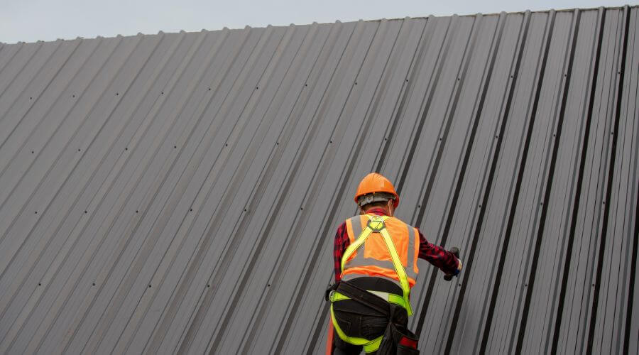 Professional metal roof installation services in Tina, MO